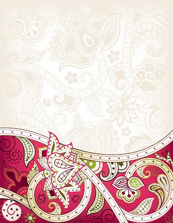 Illustration of abstract floral in asia style. Stockbilder - Microstock & Abonnement, Bildnummer: 400-05888742