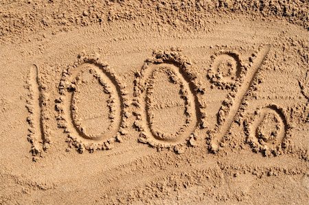 100% written on a sandy beach. Stock Photo - Budget Royalty-Free & Subscription, Code: 400-05889294