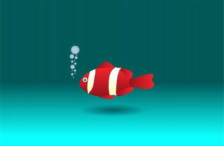 Cartoon anemone fish, vector illustration, eps10 Fotografie stock - Microstock e Abbonamento, Codice: 400-05889786