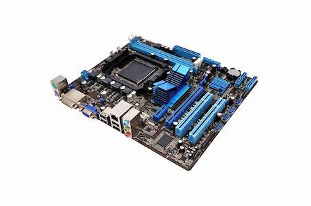 motherboard    on a white background Stock Photo - Budget Royalty-Free & Subscription, Code: 400-05889827