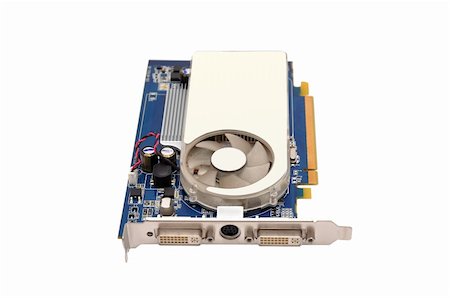 simsearch:400-07617412,k - video card  on a white background Foto de stock - Super Valor sin royalties y Suscripción, Código: 400-05889839