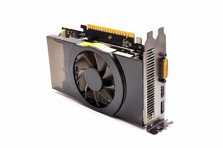 simsearch:400-05321544,k - video card  on a white background Photographie de stock - Aubaine LD & Abonnement, Code: 400-05880082