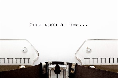 story book nobody - Once upon a time... written on an old typewriter Stock Photo - Budget Royalty-Free & Subscription, Code: 400-05880124