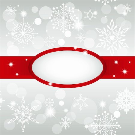 ribbon for greeting card - Christmas greeting card with snowflake and star Stock Photo - Budget Royalty-Free & Subscription, Code: 400-05880176