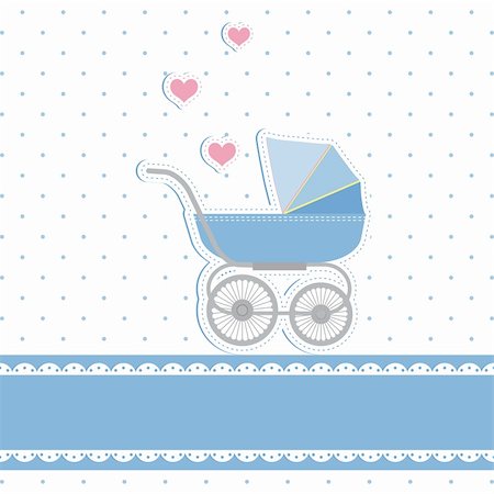 New baby boy shower invitation card Photographie de stock - Aubaine LD & Abonnement, Code: 400-05880171