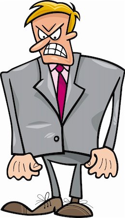 simsearch:400-05880189,k - cartoon humorous illustration of very angry businessman Foto de stock - Royalty-Free Super Valor e Assinatura, Número: 400-05880186