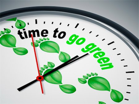 simsearch:400-05386631,k - An image of a nice clock with time to go green Stock Photo - Budget Royalty-Free & Subscription, Code: 400-05880398