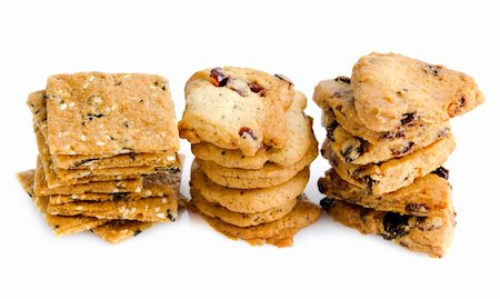 simsearch:400-05692108,k - Fresh baked organic cookies on white background Foto de stock - Super Valor sin royalties y Suscripción, Código: 400-05880490