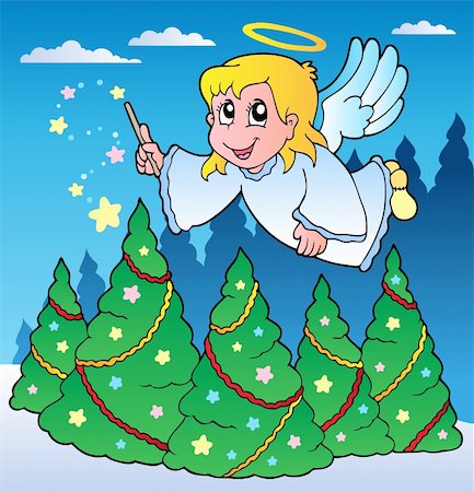 Angel theme image 2 - vector illustration. Stock Photo - Budget Royalty-Free & Subscription, Code: 400-05880733
