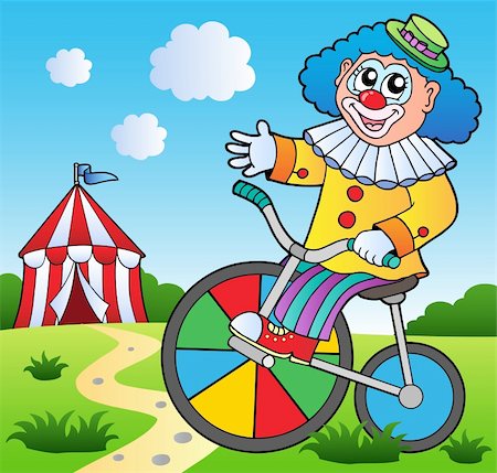 Clown theme picture 2 - vector illustration. Foto de stock - Super Valor sin royalties y Suscripción, Código: 400-05880745