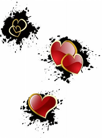 vector valentine's hearts eps 8 Stock Photo - Budget Royalty-Free & Subscription, Code: 400-05880849