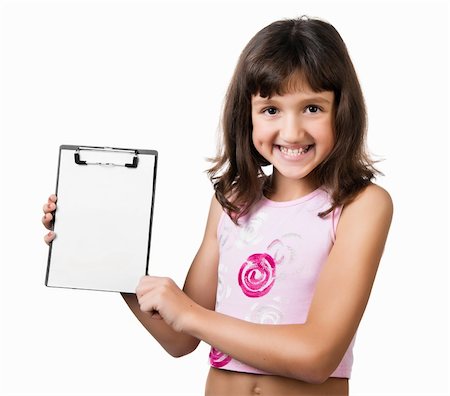 simsearch:400-04364119,k - cute child behind a board over white background Fotografie stock - Microstock e Abbonamento, Codice: 400-05880860