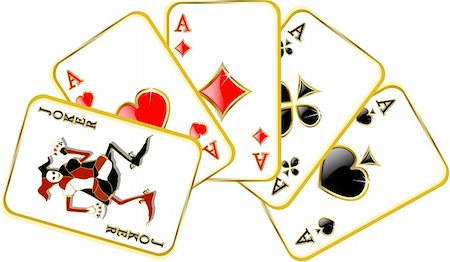 solitaire - vector joker Stock Photo - Budget Royalty-Free & Subscription, Code: 400-05881026