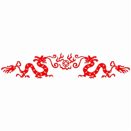 dragon graphics - Traditional paper cut of a dragon. Stock Photo - Budget Royalty-Free & Subscription, Code: 400-05881423