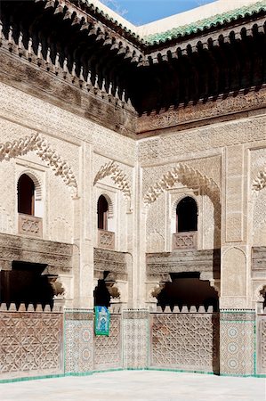 simsearch:845-02727058,k - "Ali Ben Youssuf" Madressa (Koranic school) at Marrakech. Morocco. Photographie de stock - Aubaine LD & Abonnement, Code: 400-05881659