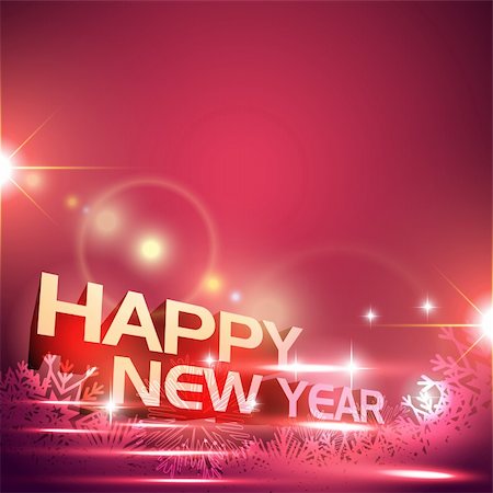simsearch:400-05263557,k - stylish vector happy new year design Stock Photo - Budget Royalty-Free & Subscription, Code: 400-05881844