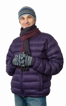 simsearch:400-07316542,k - young handsome man in a winter jacket and scarf Stock Photo - Budget Royalty-Free & Subscription, Code: 400-05882277