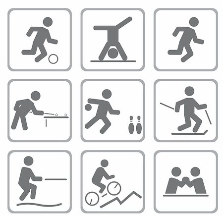 Set of sport icons. Vector illustration for you design Stock Photo - Budget Royalty-Free & Subscription, Code: 400-05882738