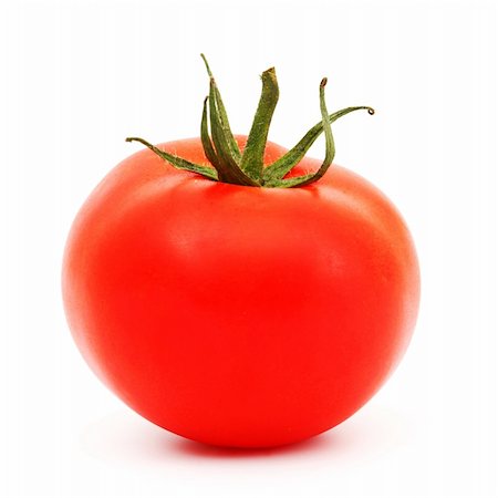 one tomato isolated on white Photographie de stock - Aubaine LD & Abonnement, Code: 400-05882918