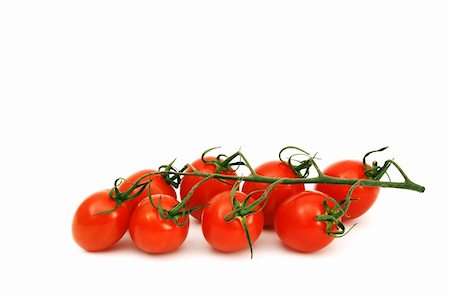 simsearch:400-07113791,k - cherry tomato isolated on white Foto de stock - Royalty-Free Super Valor e Assinatura, Número: 400-05882934