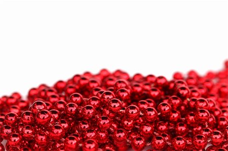red christmas bulbs - red christmas ball isolated on white background Stock Photo - Budget Royalty-Free & Subscription, Code: 400-05882956