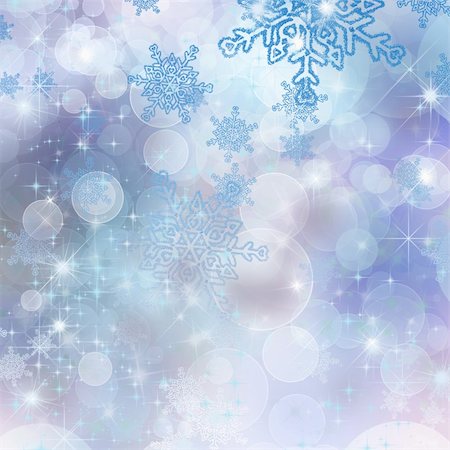 christmas background with beautiful snowflakes Stock Photo - Budget Royalty-Free & Subscription, Code: 400-05883864