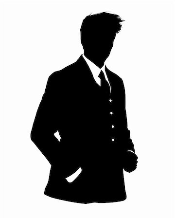 Graphic illustration of man in business suit as user icon, avatar Foto de stock - Super Valor sin royalties y Suscripción, Código: 400-05894001