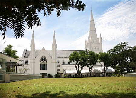 simsearch:400-05316566,k - one of Singapore's oldest cathedrals Foto de stock - Royalty-Free Super Valor e Assinatura, Número: 400-05894101