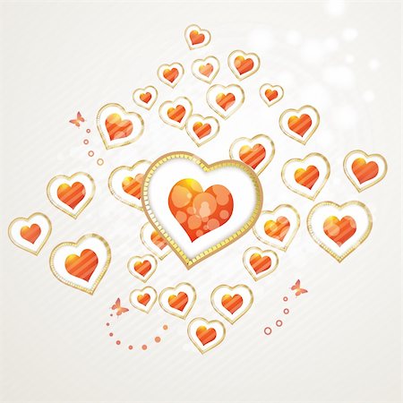 simsearch:400-05894204,k - Valentine's day card with butterflies Photographie de stock - Aubaine LD & Abonnement, Code: 400-05894209