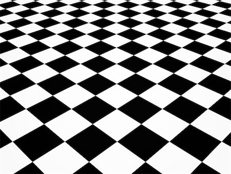 Illustration of a black and white perspective chequered floor Foto de stock - Super Valor sin royalties y Suscripción, Código: 400-05894560