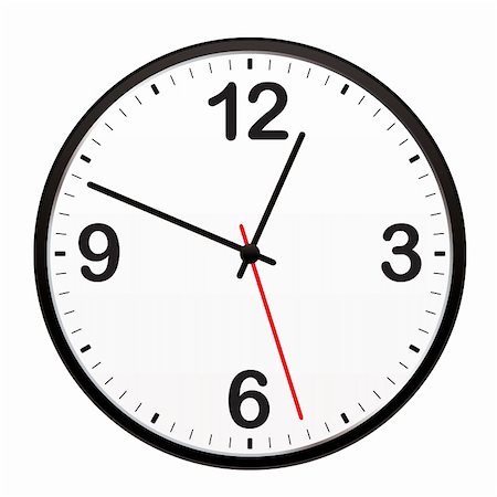 Illustrated clock for telling the time or icon symbol Stock Photo - Budget Royalty-Free & Subscription, Code: 400-05894958