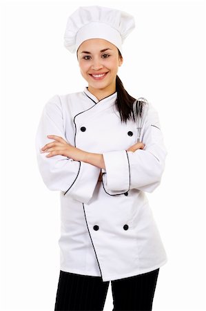 Food service industry worker isolated on white background Stock Photo - Budget Royalty-Free & Subscription, Code: 400-05895863