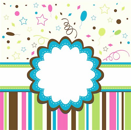 simsearch:400-07213531,k - Template greeting card, vector illustration Foto de stock - Super Valor sin royalties y Suscripción, Código: 400-05896160