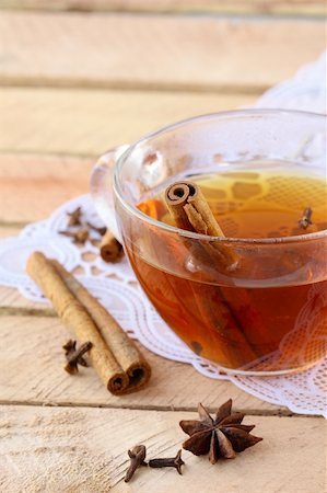 Tea with spices - cinnamon, a carnation and an anise Stock Photo - Budget Royalty-Free & Subscription, Code: 400-05896218