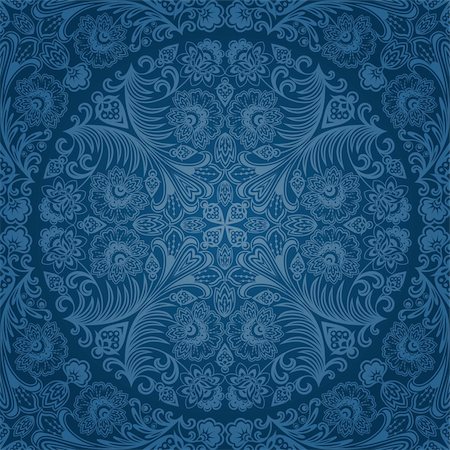 damask vector - Seamless floral pattern. Retro background. Vector illustration. Stock Photo - Budget Royalty-Free & Subscription, Code: 400-05896801