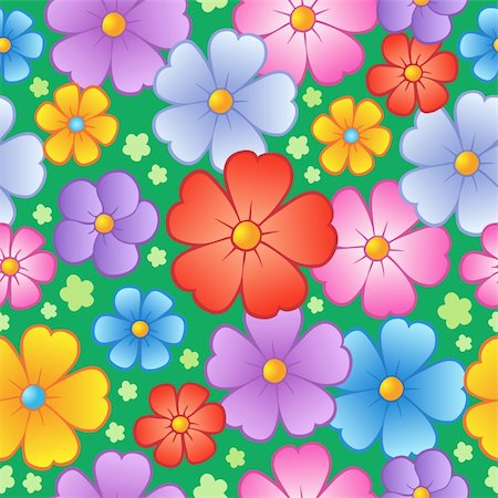 simsearch:400-05897122,k - Flowery seamless background 6 - vector illustration. Stock Photo - Budget Royalty-Free & Subscription, Code: 400-05897089