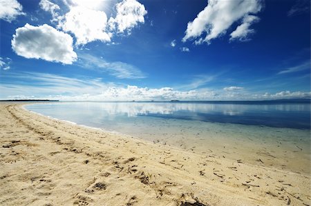 Beautiful wild beach at remote island, Philippines Stock Photo - Budget Royalty-Free & Subscription, Code: 400-05897508