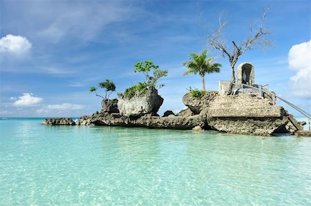 Willy's rock on a beach at Boracay, Philippines Stock Photo - Budget Royalty-Free & Subscription, Code: 400-05897524