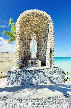 Saint Maria on Willy's rock at Boracay beach, Philippines Stock Photo - Budget Royalty-Free & Subscription, Code: 400-05897541