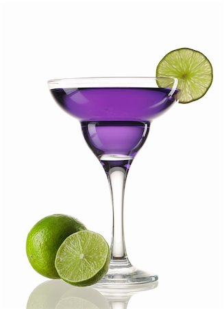 daiquiri glass - Margarita or Daiquiri cocktail isolated on white Stock Photo - Budget Royalty-Free & Subscription, Code: 400-05897629