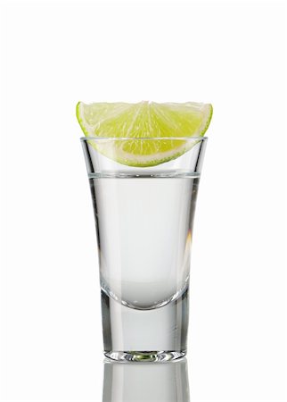 silver lime - Tequila shot with lime isolated on white Stock Photo - Budget Royalty-Free & Subscription, Code: 400-05897638