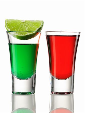 Shot drink cocktails isolated on white Stock Photo - Budget Royalty-Free & Subscription, Code: 400-05897631