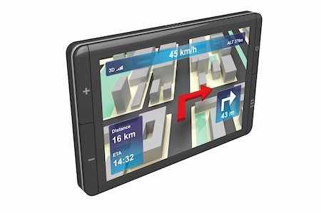 simsearch:400-07102775,k - GPS navigator isolated on white Stock Photo - Budget Royalty-Free & Subscription, Code: 400-05897956