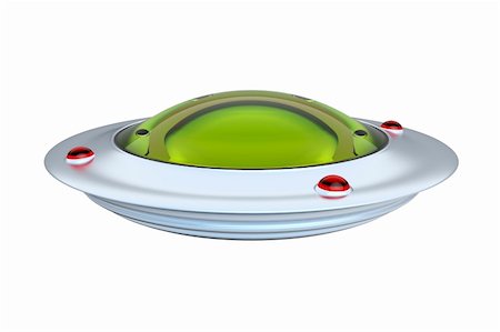 UFO isolated on white background Stock Photo - Budget Royalty-Free & Subscription, Code: 400-05898197