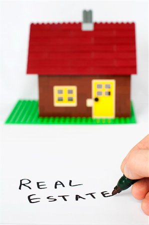 simsearch:400-07420953,k - Hand write text real estate and house on background. Stock Photo - Budget Royalty-Free & Subscription, Code: 400-05898295