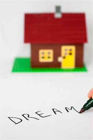 simsearch:400-07420953,k - Hand write text Dream and house on background. Stock Photo - Budget Royalty-Free & Subscription, Code: 400-05898300