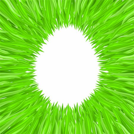 The contour of the egg of the grass.  Illustration for design Stock Photo - Budget Royalty-Free & Subscription, Code: 400-05899094