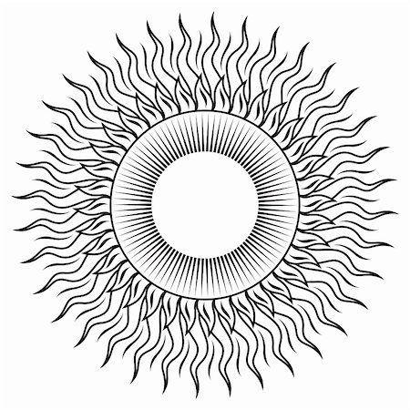 fire energy clipart - The summer sun. Illustration on white background for design Stock Photo - Budget Royalty-Free & Subscription, Code: 400-05899108