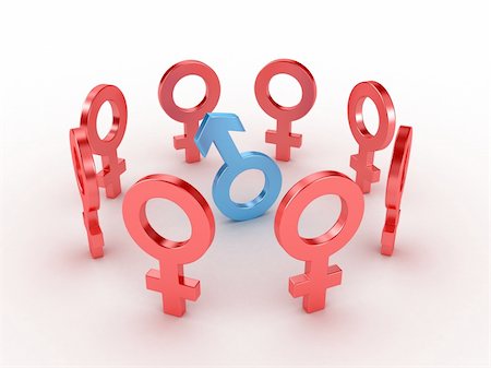simsearch:400-04747123,k - Illustration of symbols of a different gender on a white background Stock Photo - Budget Royalty-Free & Subscription, Code: 400-05899418