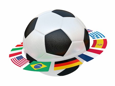 simsearch:400-07338591,k - Illustration of a football with flags of the different countries of the world Fotografie stock - Microstock e Abbonamento, Codice: 400-05899450